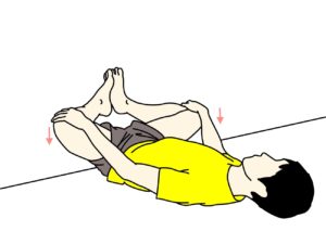 壁を使って行う内もも(内転筋)のストレッチの方法