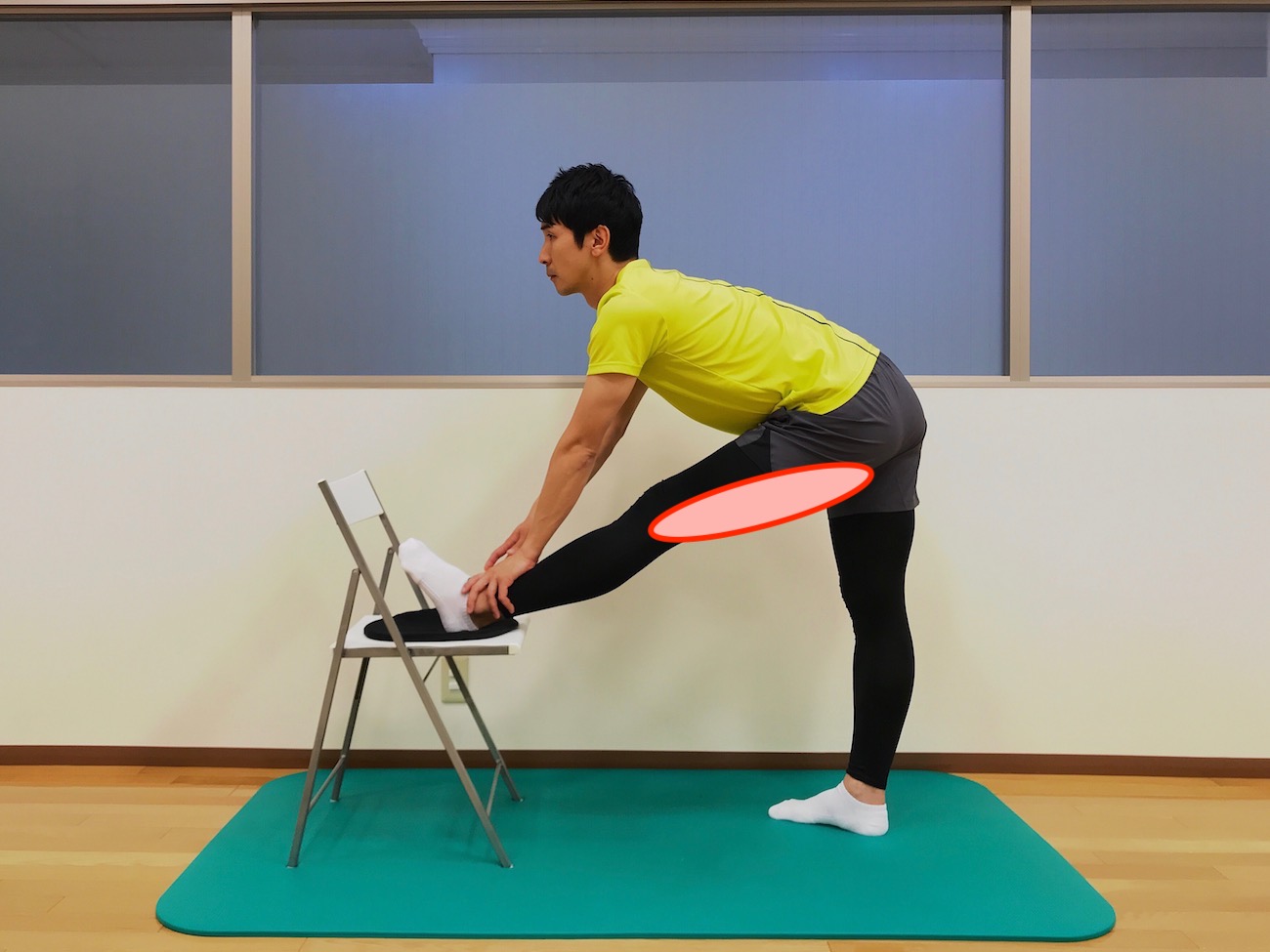 ハムストリングスのストレッチで伸びる場所