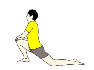 もも前〜骨盤前の筋肉（腸腰筋・大腿直筋）のストレッチの方法