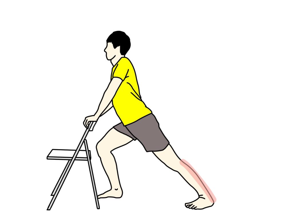 ふくらはぎのストレッチで伸びる場所