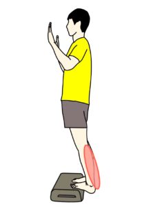 階段などの段差を使ったふくらはぎのストレッチで伸びる場所