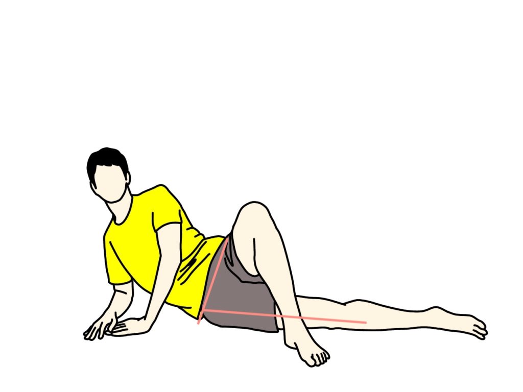 大腿筋膜張筋のストレッチ１