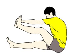 背中の筋肉（広背筋）のストレッチの方法