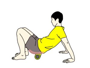 フォームローラーを当てる場所(大殿筋)