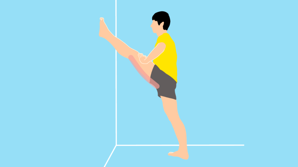 脚を高く上げるためのもも裏(ハムストリングス)のストレッチ