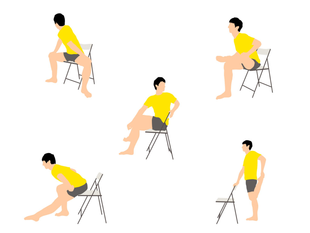 椅子に座ったまま気軽に行える腰まわりがスッキリするストレッチプログラム 5