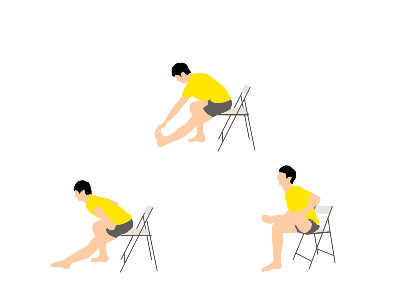 椅子に座りながらできる前屈を柔らかくするためのストレッチプログラム