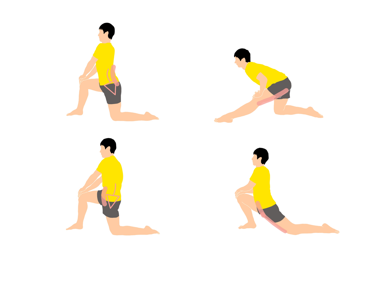 骨盤の前傾と後傾を意識して行う腸腰筋とハムストリングスのストレッチ