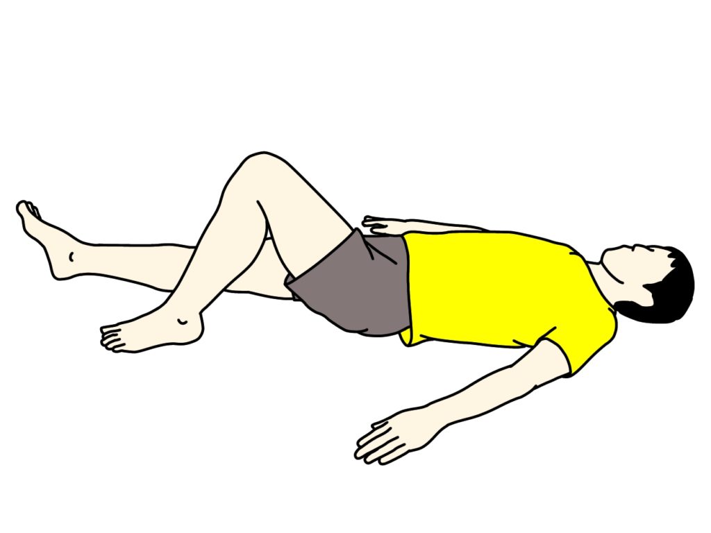 太ももの外側（大腿筋膜張筋〜腸脛靭帯）のストレッチ