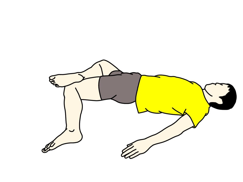 太ももの外側（大腿筋膜張筋〜腸脛靭帯）のストレッチ