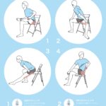椅子に座りながらストレッチ