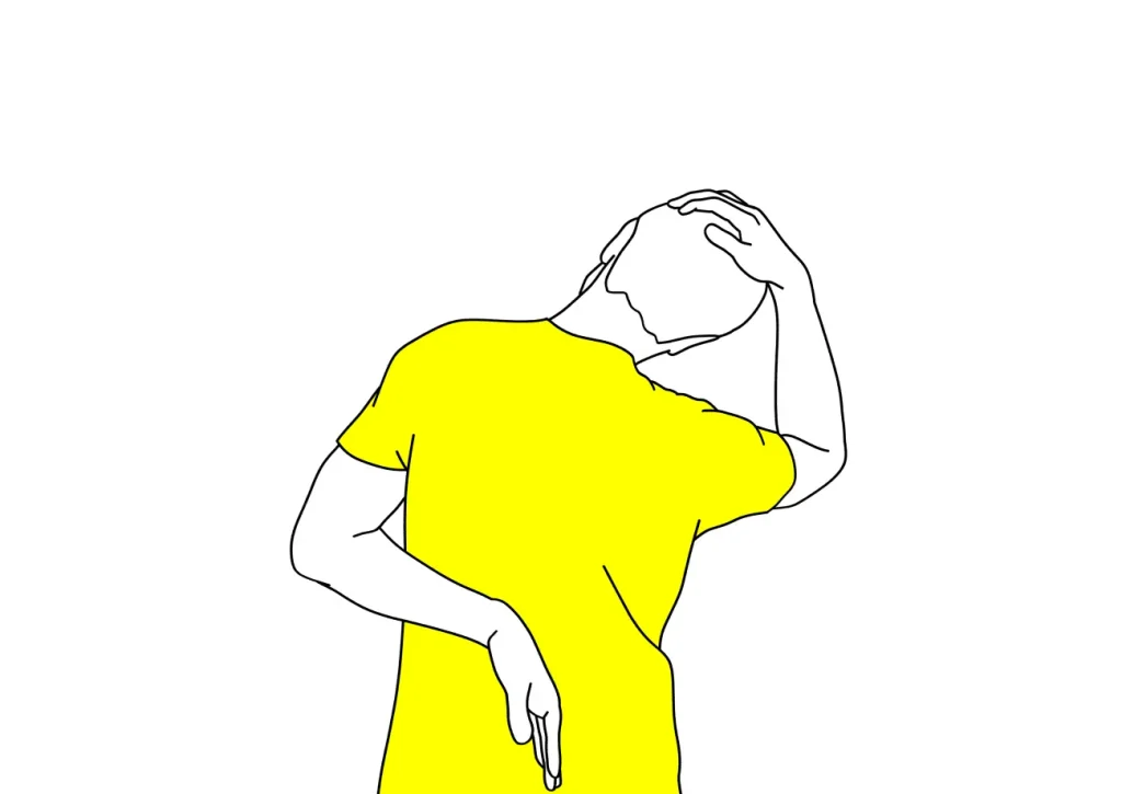 首〜肩（僧帽筋上部）のストレッチの方法
