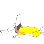 仰向けでねながら行うお尻（大殿筋）のストレッチ