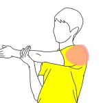 肩（三角筋後部）のストレッチの方法