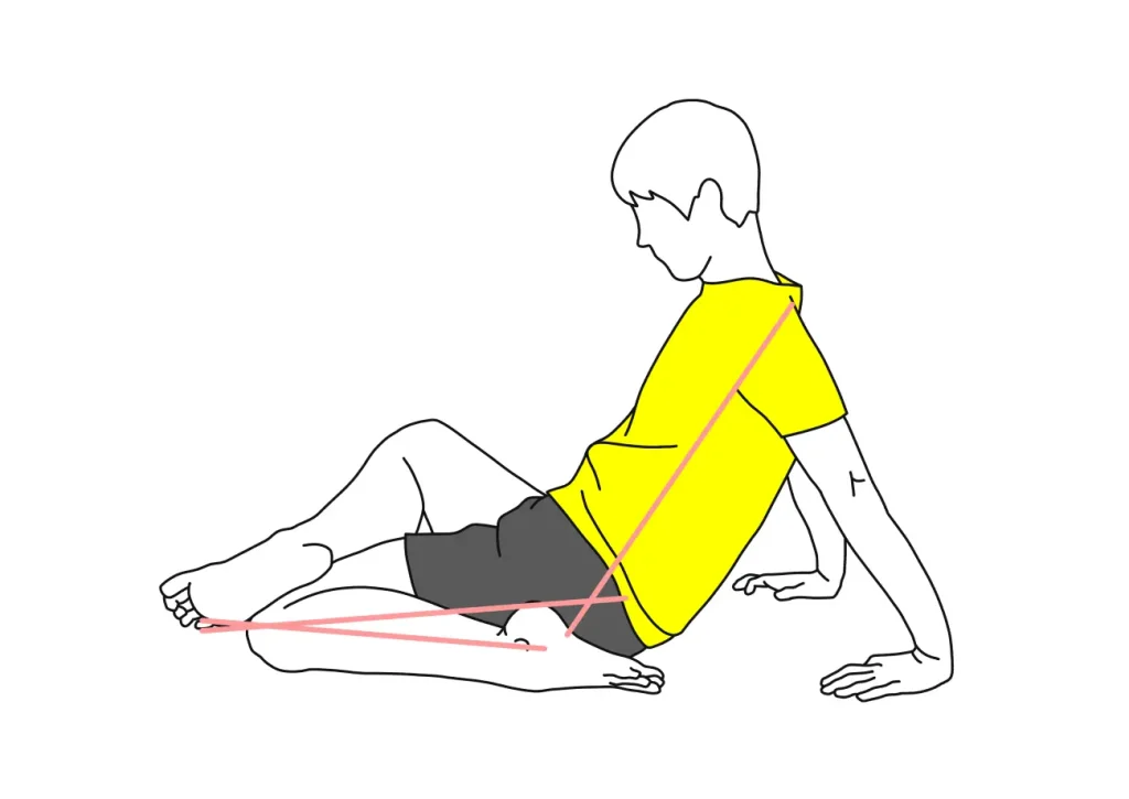 もも前（大腿四頭筋）のストレッチで膝を浮かさずに行う方法