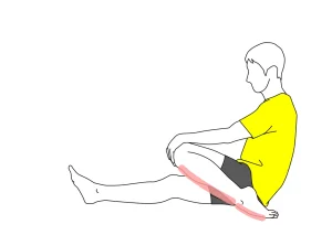足の甲〜スネ（前脛骨筋）のストレッチ